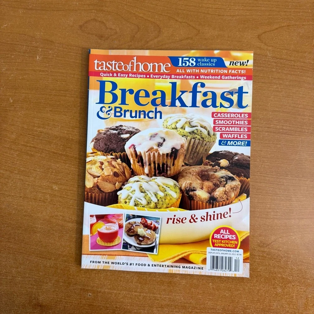 Taste of Home Breakfast & Brunch Cookbook - Vibrant Yellow and Red Cover